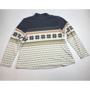 Maurices Women’s Fair Isle Nordic Snowflake Lightweight Pullover Sweater Size 1X